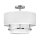 Plafonnier tissu métal rond Ø 40,6 cm 3x E14 blanc nickel