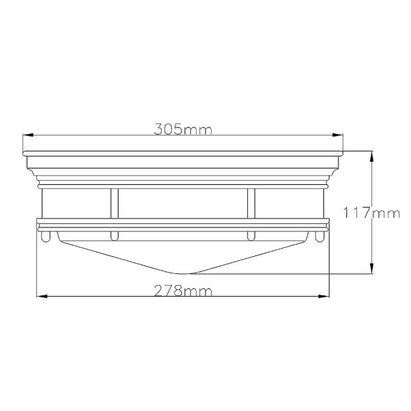 Plafonnier rond Ø 30,5 cm IP44 2x E27 Salle de bain