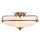 Art Nouveau Lampe plafond verre en laiton antique blanc Ø 42,2 cm