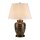 Lampe de table vintage ELYA Noir Or Crème H:59cm