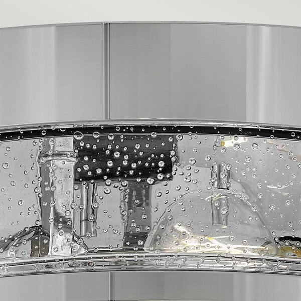 Plafonnier rond D : 40 cm Chrome en métal Verre 3x E27