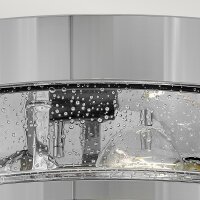 Plafonnier rond D : 40 cm Chrome en métal Verre 3x...