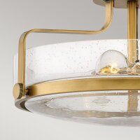 Plafonnier verre métal Ø 45,6 cm rond 3x...