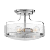 Lampe de plafonnier métal verre D : 36,6 cm Chrome...