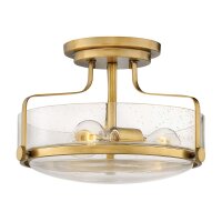Plafonnier rond D : 36,6 cm Métal Verre de pluie...