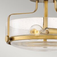 Plafonnier rond D : 36,6 cm Métal Verre de pluie...