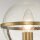 Lampe de salle de bain murale métal verre IP44 H : 40,3 cm en laiton antique