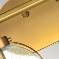 Lampe de salle de bain miroir métal verre L : 38,1...