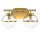 Lampe de salle de bain miroir métal verre L : 38,1 cm IP44 en laiton antique