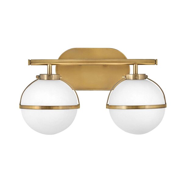 Applique salle de bain Abat-jour sphérique IP44 38,1 cm de large 2x E14