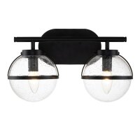 Lampe de salle de bain verre métal IP44 largeur...