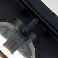 Lampe de salle de bain noire métal verre 60,6 cm...