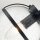 Lampe de salle de bain noire métal verre 60,6 cm de large IP44 mur