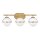 Lampe de salle de bain verre métal E14 IP44 L : 60,6 cm laiton antique blanc