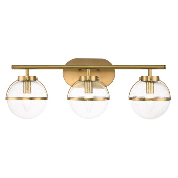 Luminaire de salle de bain mural IP44 60,6 cm de long en laiton antique