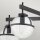Lampe de plafonnier salle de bain IP44 81,3 cm de large E14 noir métal verre