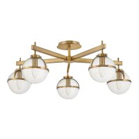 Lampe de salle de bain plafond verre métal E14...
