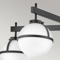 Plafonnier de salle de bain noir blanc IP44 large 81,3 cm...