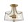 Lampe de plafonnier verre abat-jour Ø 31,3 cm en laiton brossé