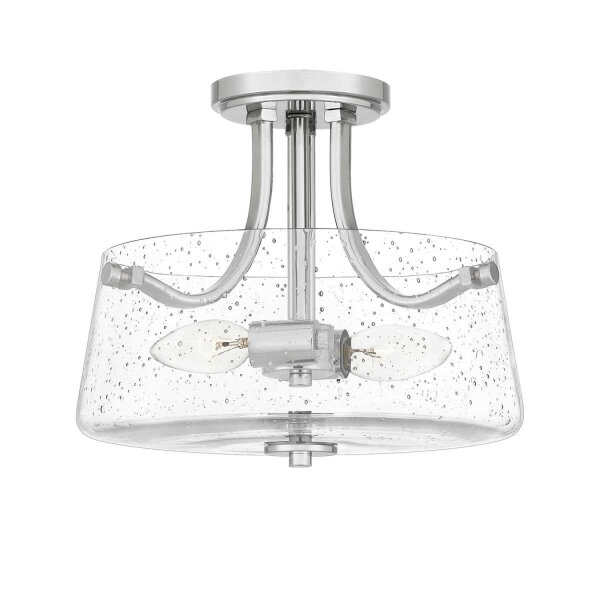 Lampe de plafonnier Art Nouveau ronde Ø 31,3 cm Nickel Métal Verre de pluie