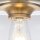 Lampe de plafonnier petit métal verre Ø 22,9 cm en laiton bruni