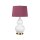 Lampe de table Blanc Violet 64 cm de haut E27 Céramique Tissu Rétro