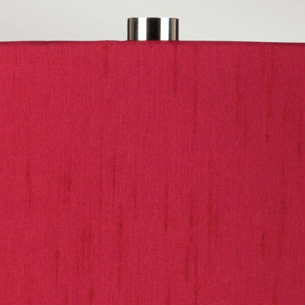 Lampe de chevet tissu céramique 64 cm de haut rouge blanc
