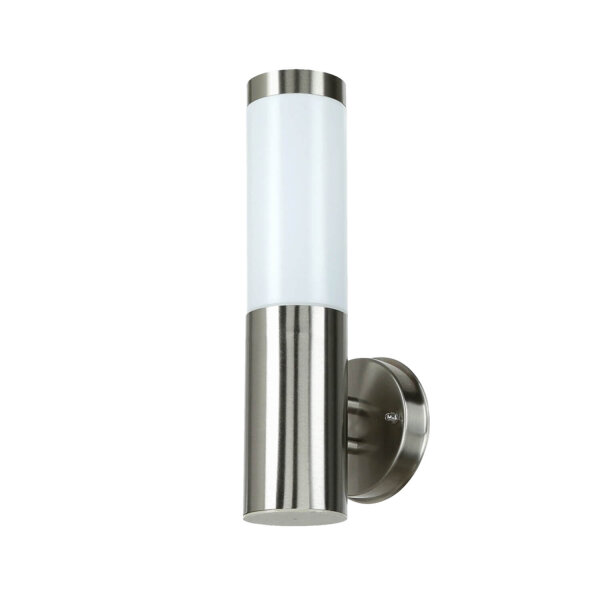 Applique dextérieur Acier inoxydable Argent Ø8cm H:34cm