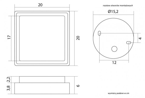 Applique murale LED résistante aux intempéries aluminium IP65 18 W L:20 cm