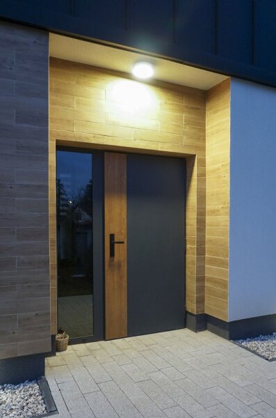 Applique LED ronde aluminium IP65 18 W 4000 K Ø20 cm