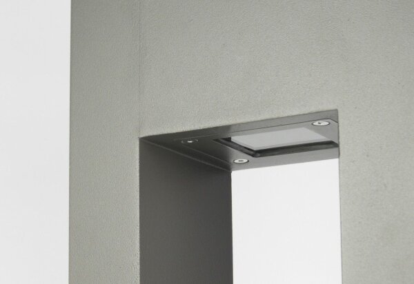 Lampadaire IP65 Aluminium Verre Gris 90 cm GU10 Extérieur