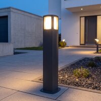 Petite lampe de chemin Gris foncé Aluminium E27...