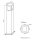 Petite lampe de chemin Gris foncé Aluminium E27 IP65 100 cm