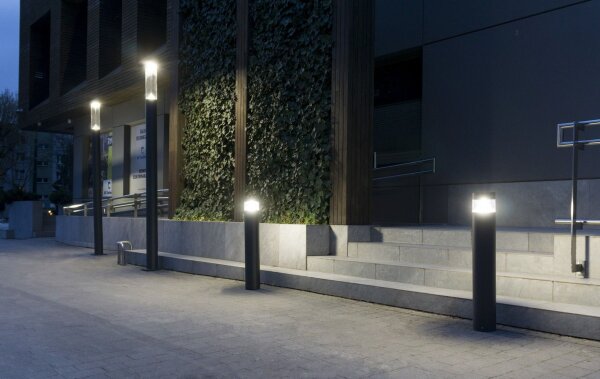 Borne déclairage LED en aluminium gris foncé IP65 98 cm