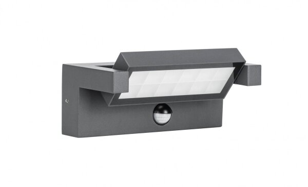 Applique murale LED dextérieur avec capteur de mouvement Aluminium Verre