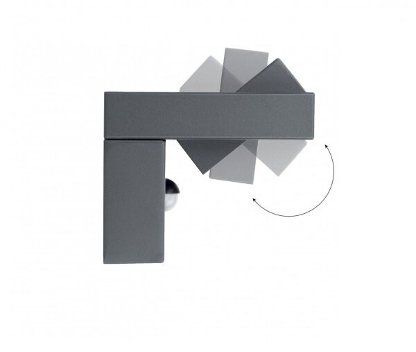 Applique murale LED dextérieur avec capteur de mouvement Aluminium Verre