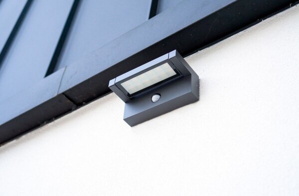 Applique murale LED dextérieur avec capteur de mouvement Aluminium Verre