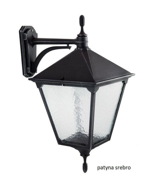 Applique murale extérieure aluminium verre H:72 cm IP43 E27 Lanterne