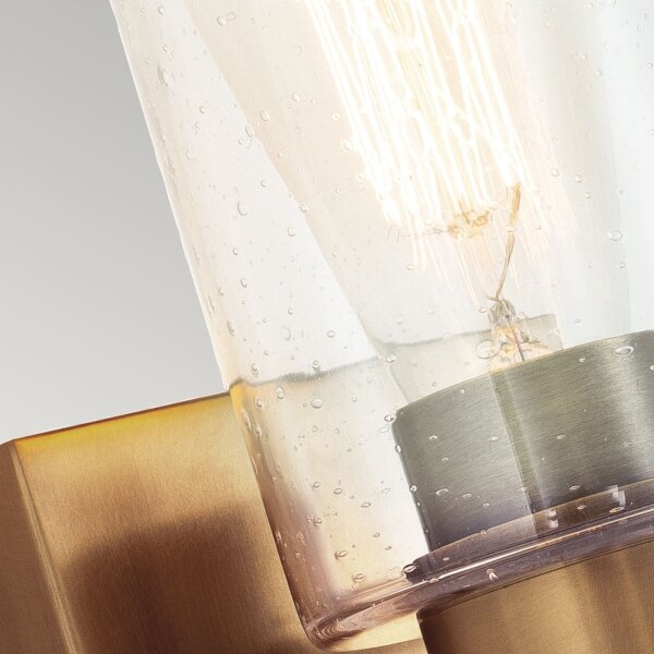 Petite lampe murale en métal verre de pluie 27,1 cm de haut en laiton