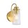 Lampe de salle de bain métal verre E27 IP44 hauteur 24,4 cm SAIDA