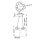 Suspension métal verre L : 21,6 cm H : max. 287 cm 3x E27