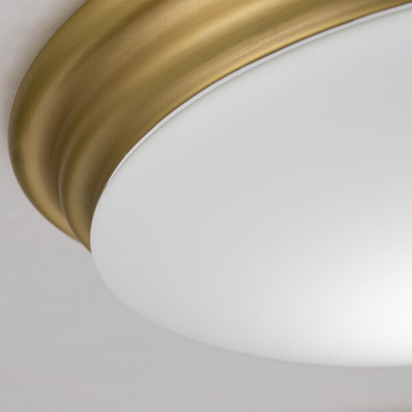 Lampe de plafonnier salle de bain IP44 ronde D : 35,6 cm avec LED 3000 K