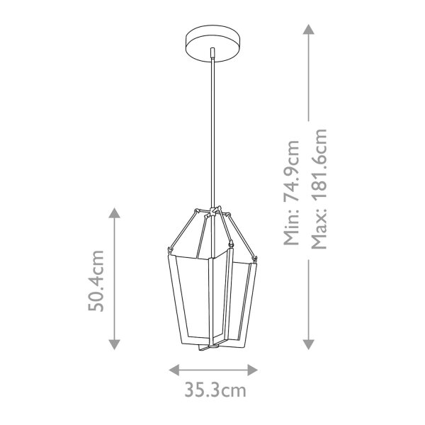 Suspension LED Aluminium Variateur 2088 lm L : 35,3 cm