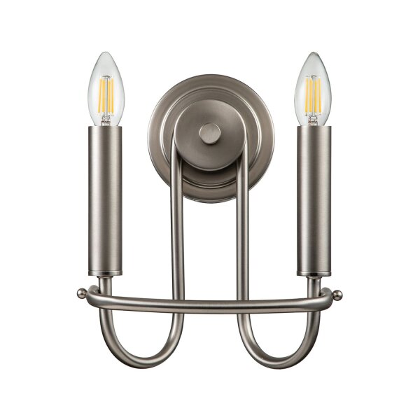 Applique Métal H : 27 cm Nickel brossé E14 Moderne