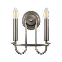 Applique Métal H : 27 cm Nickel brossé E14...