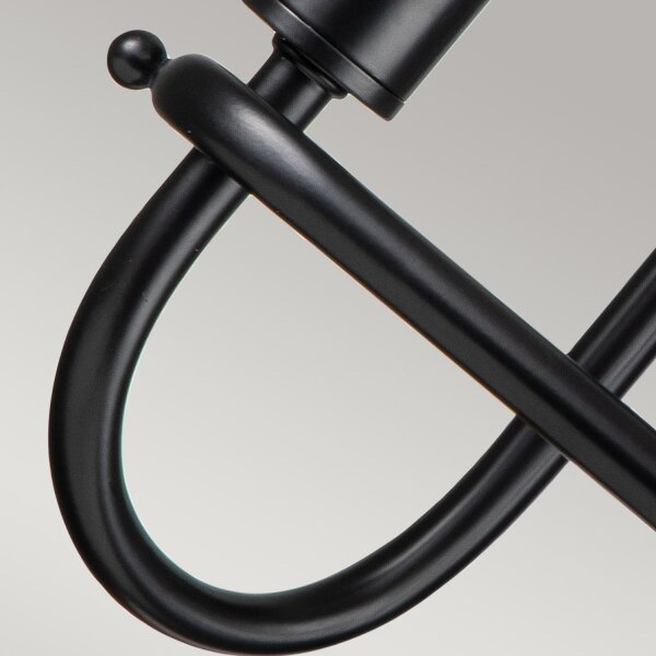 Applique Noir Métal H : 27 cm E14 2 flammes Moderne