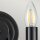 Applique Noir Métal H : 27 cm E14 2 flammes Moderne