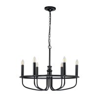 Lustre m&eacute;tal noir L : 73 cm H : max. 192,2 cm VIGO