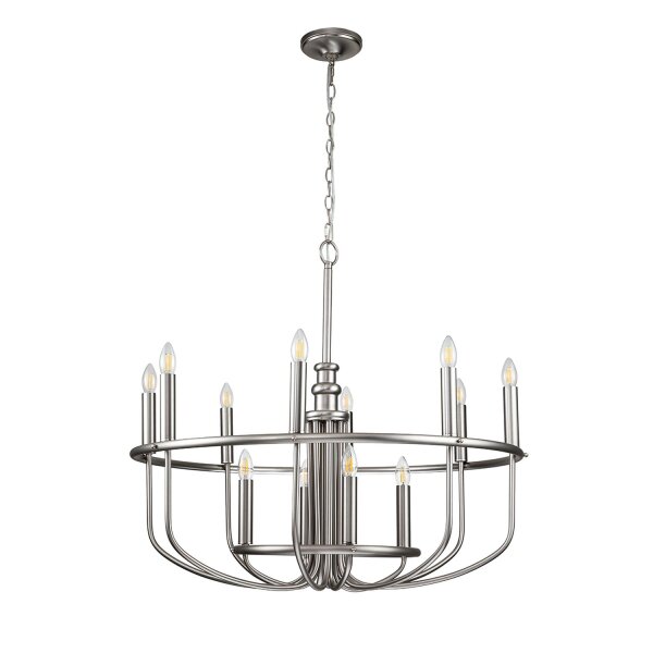 Lustre métal L : 88,2 cm H : max. 205,4 cm 12x E14