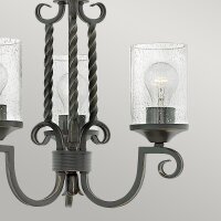 Lustre avec abat-jour L : 42,2 cm Noir Antique Rustique